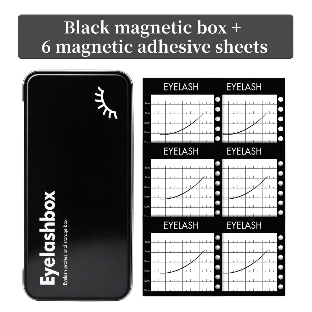 Lash Tile Palette - ポータブル磁気収納ボックス まつげ用 省スペース ディスプレイパレットトレイ付き まつげエクステ収納ツール プロ仕様