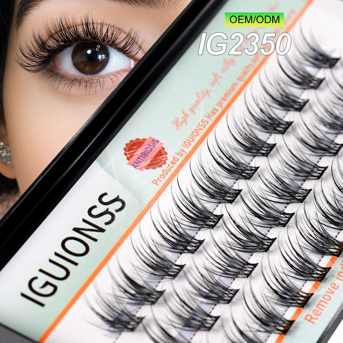 Eyelash Extension Human Hair - IGUIONSS OEM ODM セグメント化されたまつげエクステンション DIY ナチュラル個別まつげメイクアップツールソフト操作が簡単まつげ化粧品