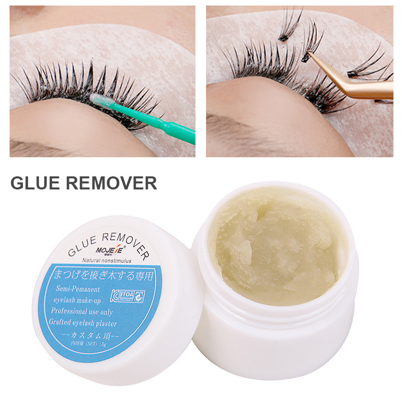 Eyelash Extension Eye Irritation - まつげエクステ用グルーリムーバー,植物用非刺激性,5g,ジェル,つけまつげリムーバー,メイクアップクリーム