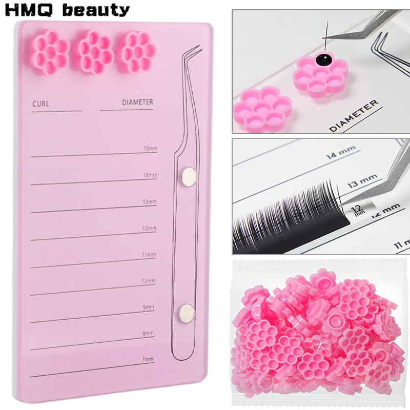 Lash Tile Palette - アクリルまつげホルダー磁気吸引スケールプレートつけまつげトレイ表示板接着剤パレットカップまつげエクステンション用品