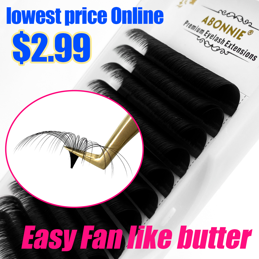 Eyelash Extension Human Hair - アボニー 0.03-0.10 ミリメートル簡単ファンまつげメガボリュームファンまつげ 8-25 ミリメートル自動開花高速ブルーミングまつげメイク Cilios