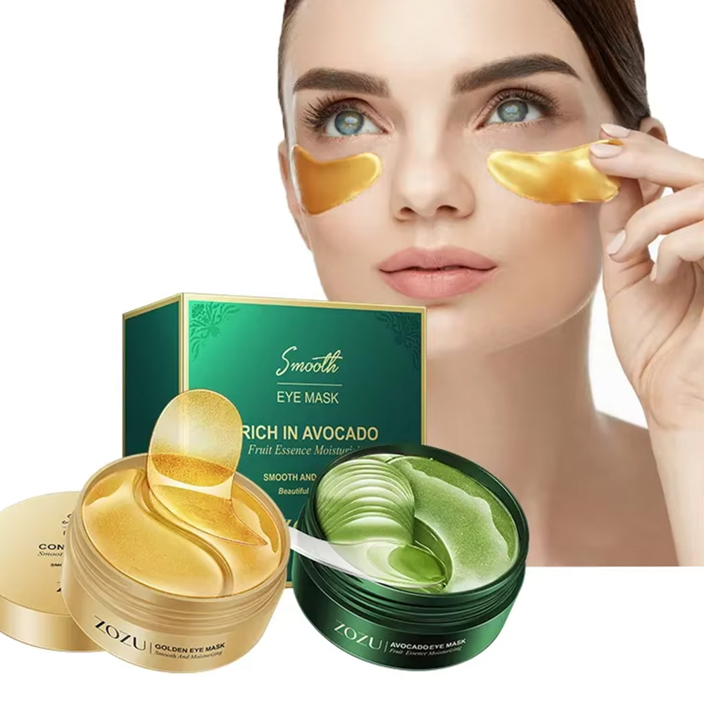 Eye Pad Collagen - 24Kゴールデンアイジェルパッチ アボカドコラーゲンアイマスク くま・たるみ対策 保湿アイパッチ ハイドロゲルアイマスク