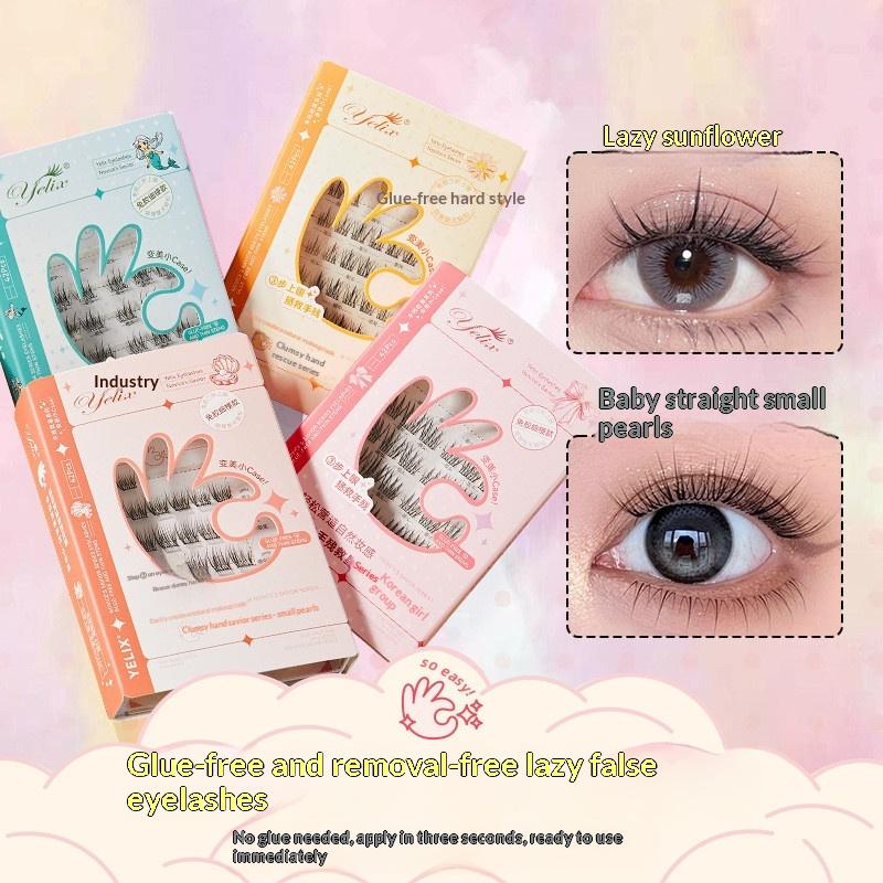 Lash Adhesive Glue - 7列の自己粘着式まつげ接着剤不要のつけまつげエクステ再利用可能なまつげ接着剤不要のつけまつげDIY個別まつげ