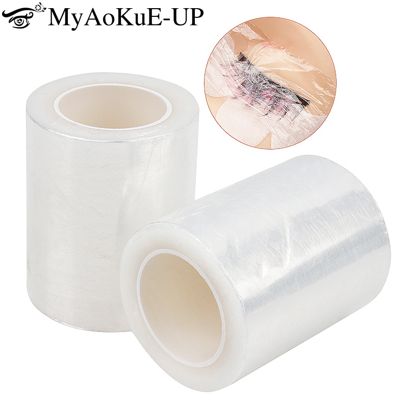 Lash Adhesive Glue - 200 メートル/ロールクリアメイクフィルムリップ眉毛タトゥーラップカバーまつげエクステンション接着剤リムーバーまつげパーマリフティングフィルムマイクロブレードツール