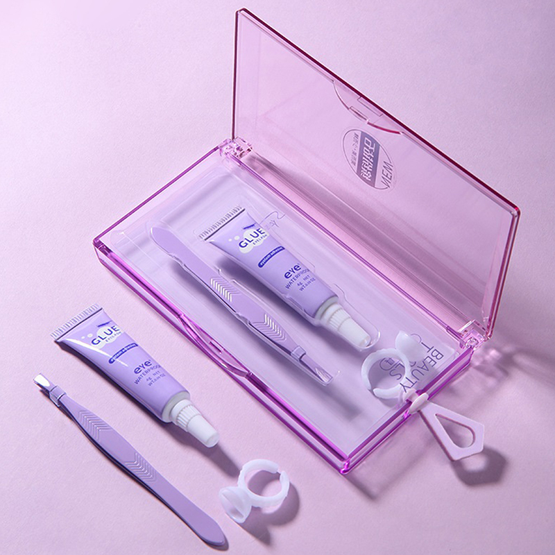 Eyelash Extension Eye Irritation - まつげ接着剤とピンセットセット防水速乾性自己粘着性刺激のないまつげエクステンション接着剤目メイク化粧品
