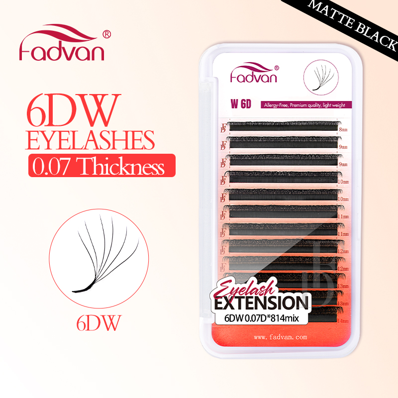 FADVAN リアル 6D W まつげ 0.07 W 形状ま - Eyelash Extension Human Hair のレビューと価格