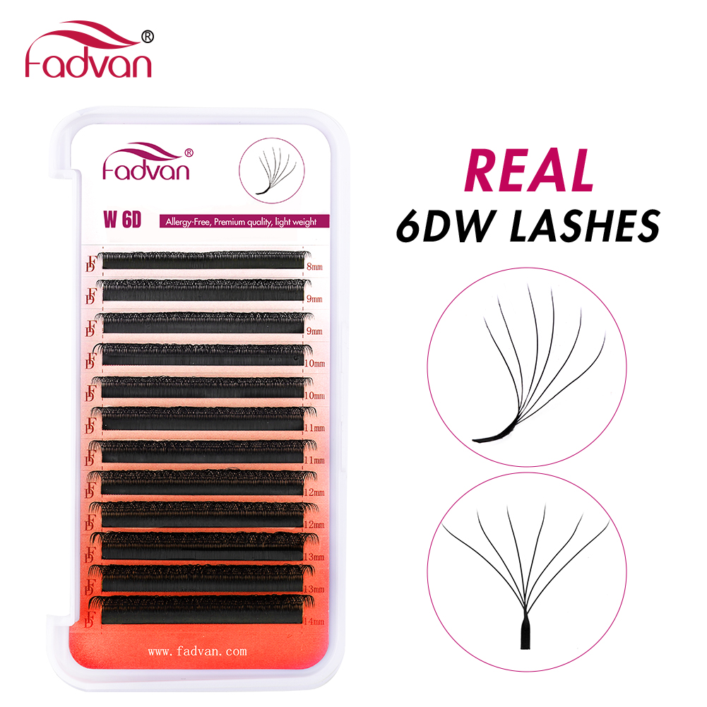 FADVAN リアル 6D W まつげ 0.07 W 形状ま - Eyelash Extension Human Hair のレビューと価格