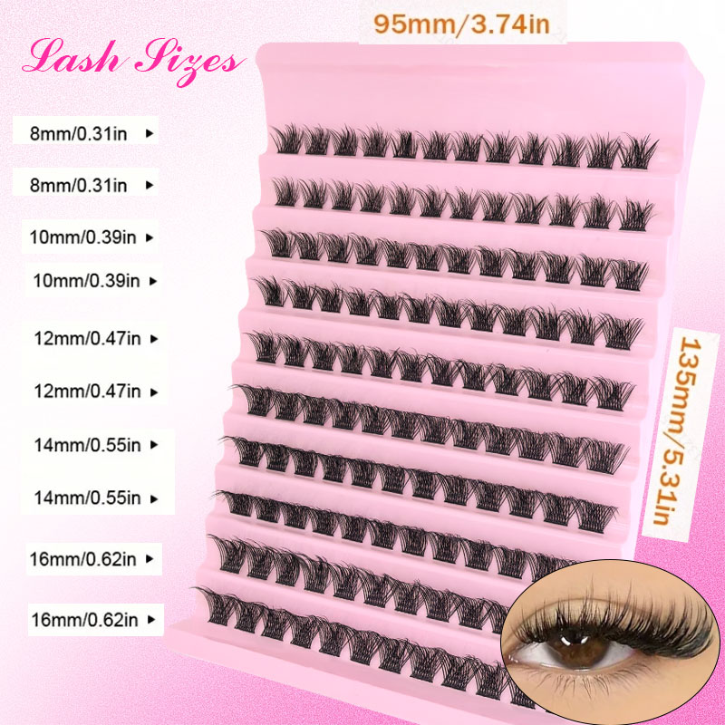 DIY まつげエクステンションキット個別まつげクラスターミッ - Eyelash Extension Human Hair のレビューと価格