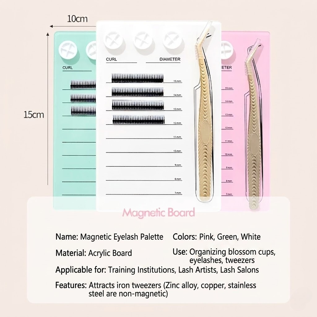 マグネット式まつげエクステパレット＆グルーホルダーパッド、ア - Lash Tile Palette のレビューと価格