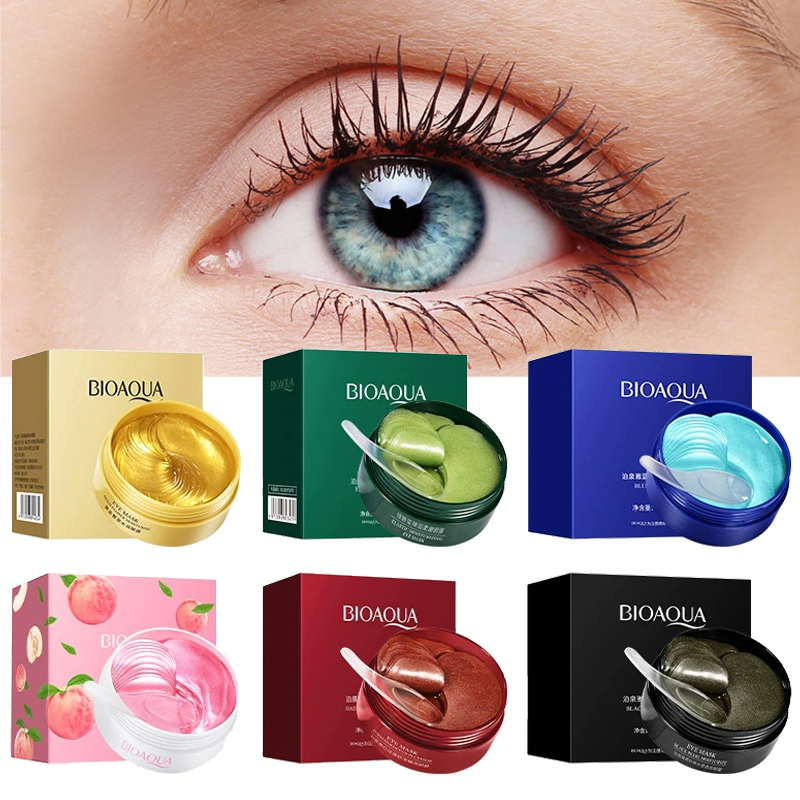 60 個 BIOAQUA クリスタルコラーゲンアイパッチ抗く - Eye Pad Collagen のレビューと価格