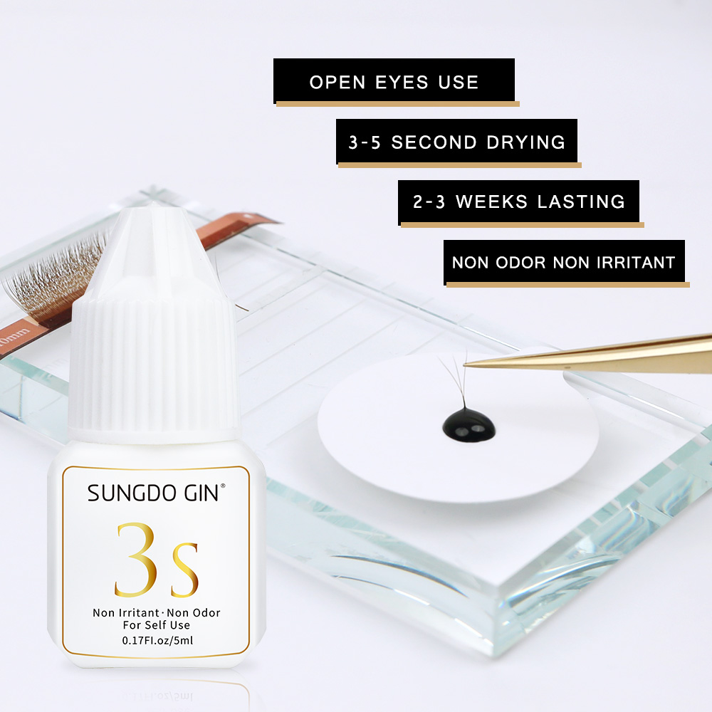 まつげエクステンション接着剤 3S 速乾性 5 ミリリットル - Eyelash Extension Eye Irritation のレビューと価格