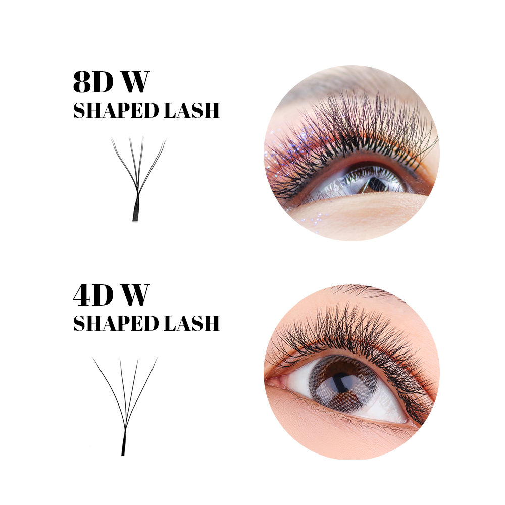 FADVAN W シェイプ二重層まつげ 8D/6D/10D  - Eyelash Extension Human Hair のレビューと価格