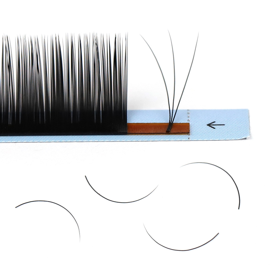 Uud-16列の長さのミンクつけまつげ,個別のエクステンショ - Eyelash Extension Human Hair のレビューと価格