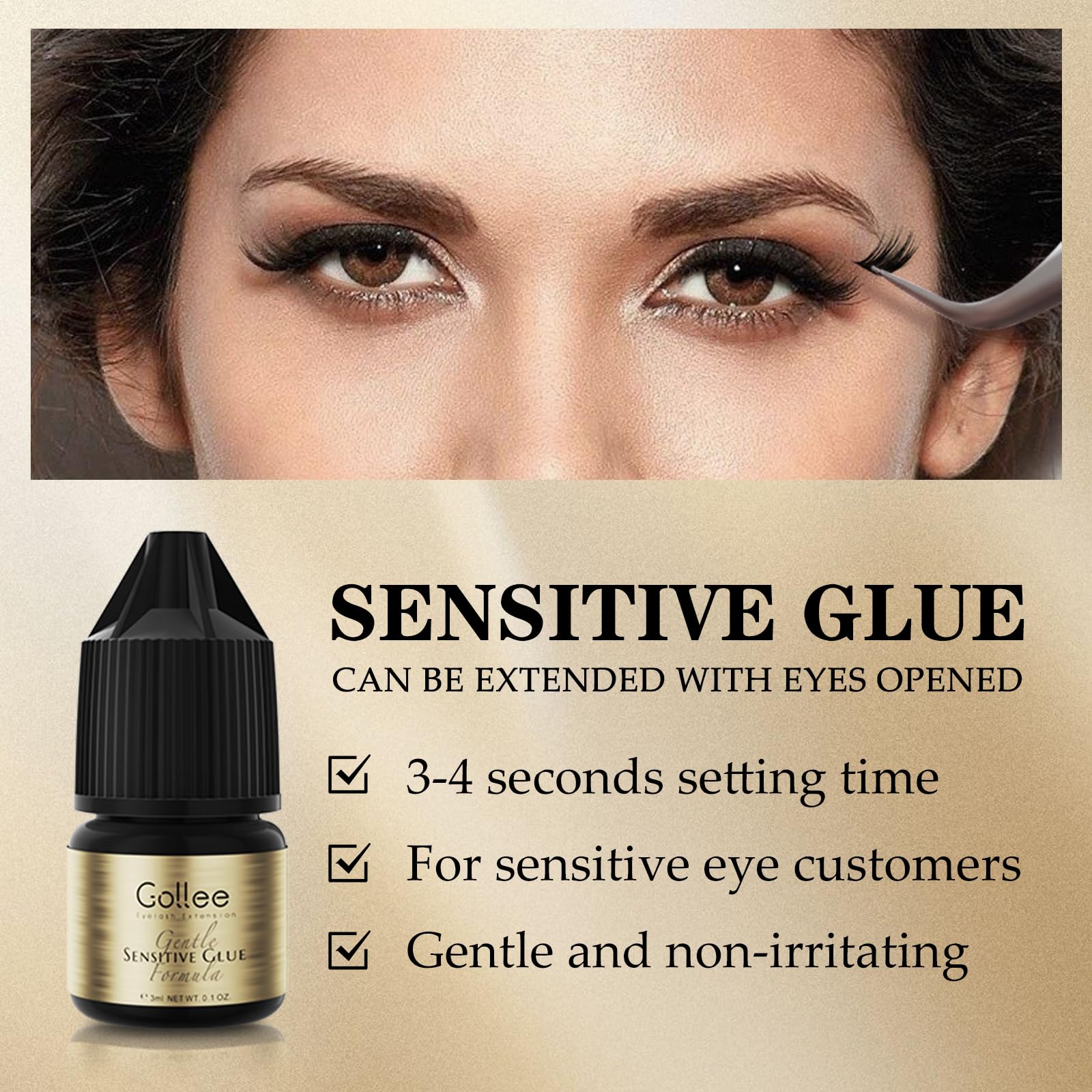 Gollee まつげ接着剤 クラスターまつげエクステンション - Eyelash Extension Eye Irritation のレビューと価格