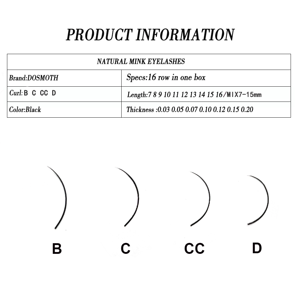 ドスモス-個別のまつげエクステ,アイメイク,16列,7〜16 - Eyelash Extension Human Hair のレビューと価格