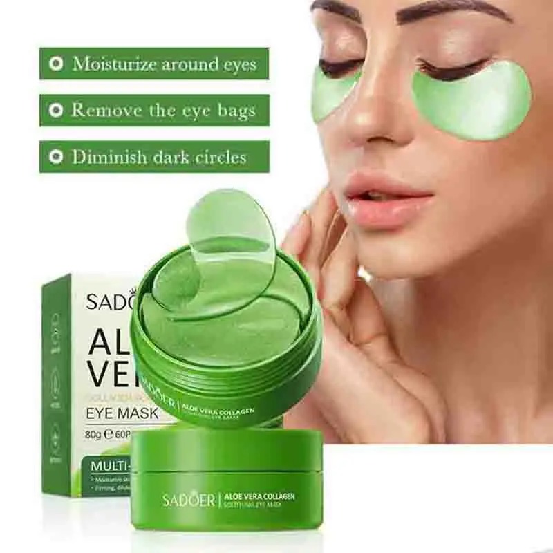 60 個アロエベラコラーゲンアイマスク抗くま目袋保湿抗しわア - Eye Pad Collagen のレビューと価格