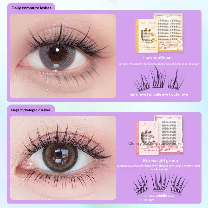 7列の自己粘着式まつげ接着剤不要のつけまつげエクステ再利用可 - Lash Adhesive Glue のレビューと価格