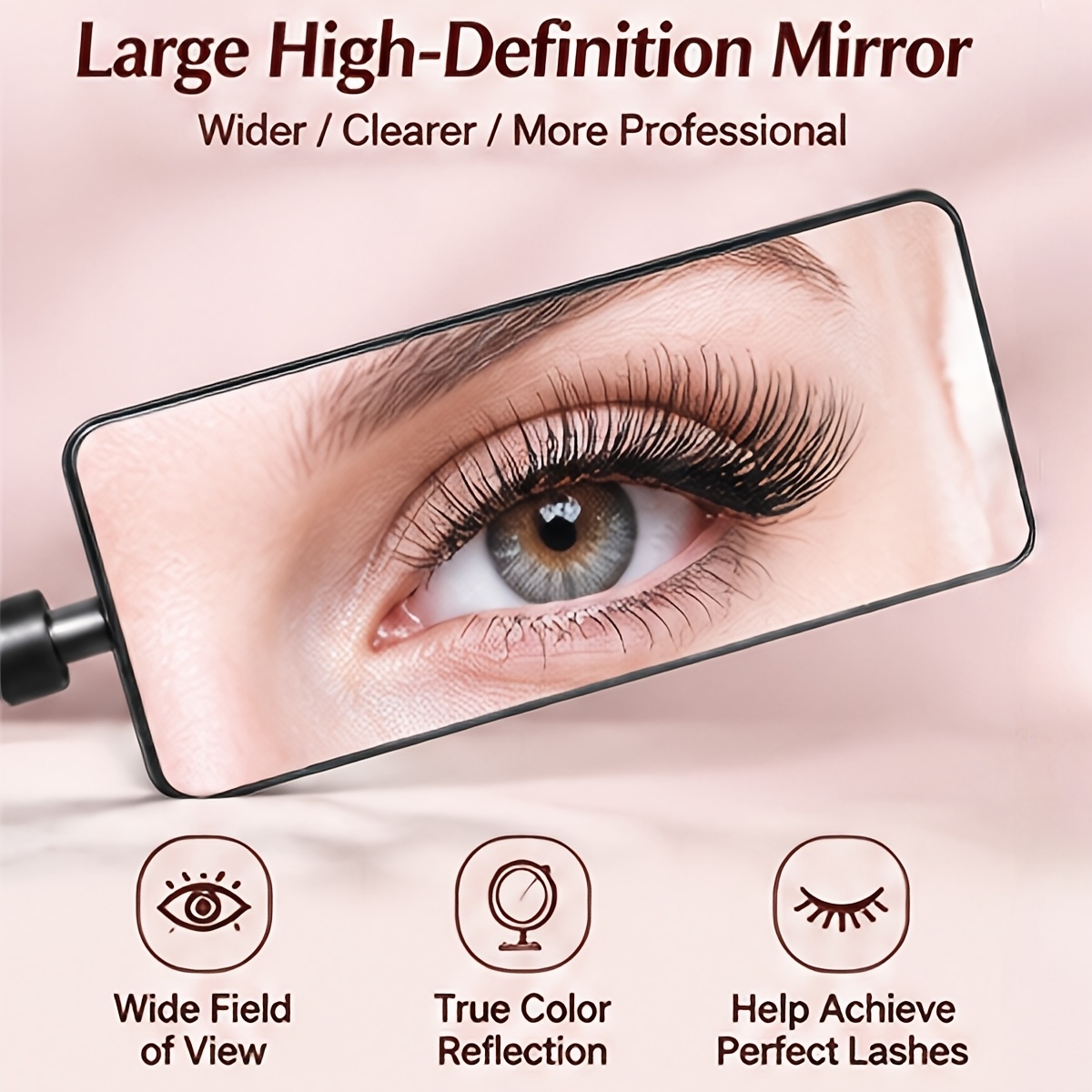 3個入りプロ用まつげエクステンションミラーセット HD広視野 - Lash Tile Palette のレビューと価格